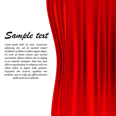 Red theater curtain on a white backgroundのイラスト素材