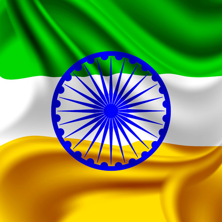 illustration of satin Indian Flag for Indian Republic Dayのイラスト素材