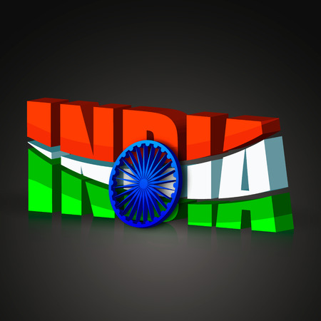 Vector illusion with the flag of Indiaのイラスト素材