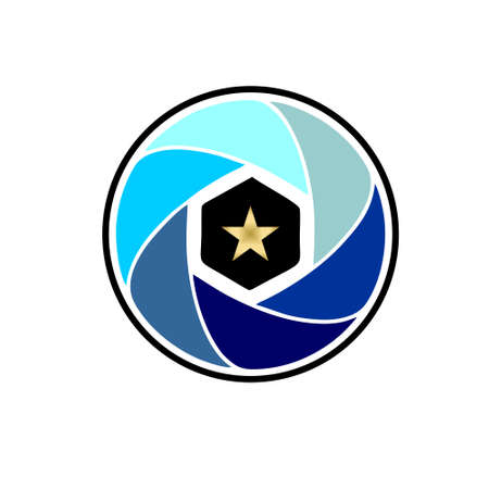 flat and cool color camera logo