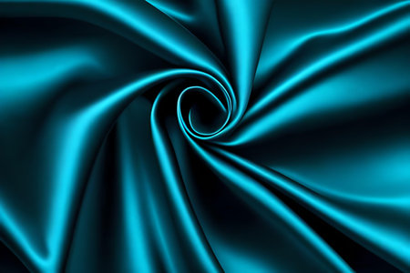abstract blue silk background with some smooth lines in it (3d render)の素材