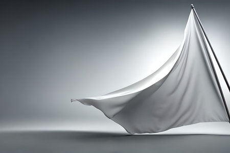White tent on a gray background. 3d rendering. Mock upの写真素材