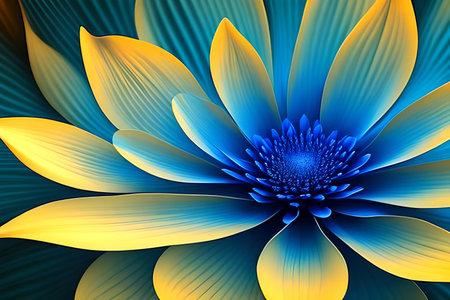 Macro closeup of fractal flower, digital artwork for creative graphic designの写真素材
