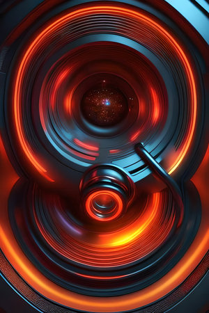 3d illustration of abstract geometric composition,digital art works. High quality photoの写真素材