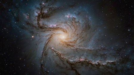 Planets, stars and galaxies in outer space showing the beauty of space exploration.の写真素材