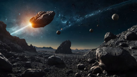 Planets and galaxy, science fiction wallpaper. Beauty of deep space.の写真素材