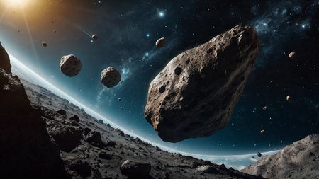 Planets and galaxy, science fiction wallpaper. Beauty of deep space.の写真素材