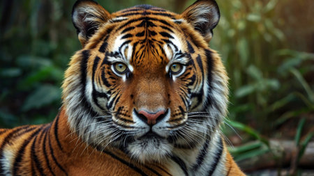 tiger , beautiful  realistic. with nature beautyの写真素材