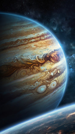 An_artistic_depiction_of_the_atmosphere_showingの写真素材