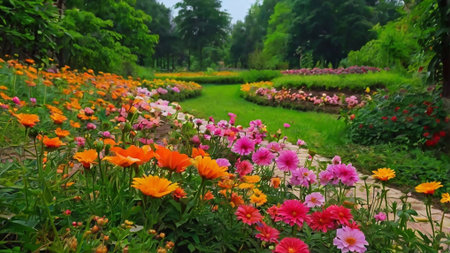 Beautiful flowers in the garden. Nature background. Spring flowers.