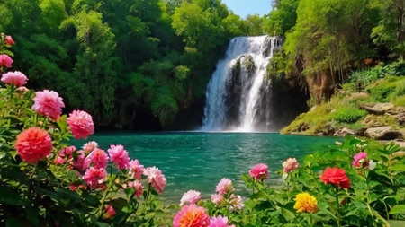 Beautiful flowers in the garden. Nature background. Spring flowers.