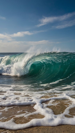 Big wave breaking on the beach. Big wave breaking on the beach