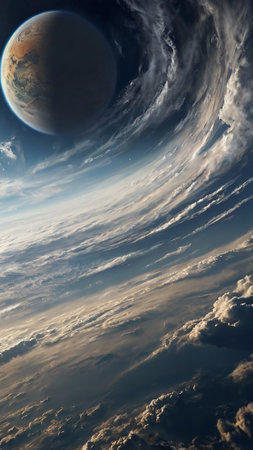 Earth from space showing the beauty of space exploration. 3d renderingの写真素材