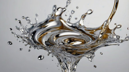 splash of water on a white background. close-up.