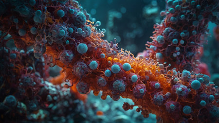 3D Illustration of a Bacteria (Bacteria) in the bloodの写真素材