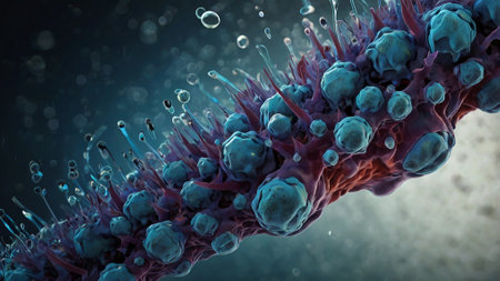 3d illustration of virus cells. Bacteria and microbe.