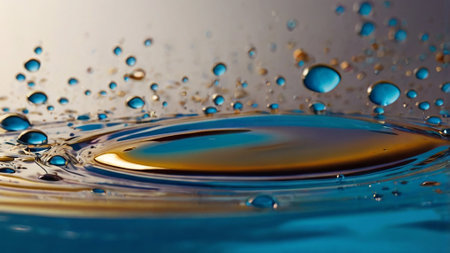 Water drop close-up. Abstract background with water droplets.