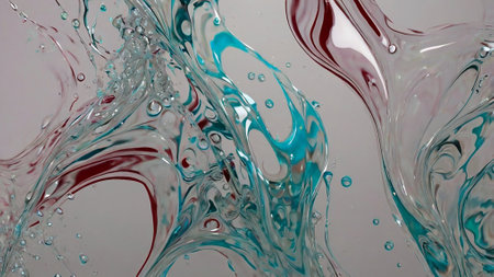Abstract blue water splash. 3d rendering, 3d illustration.