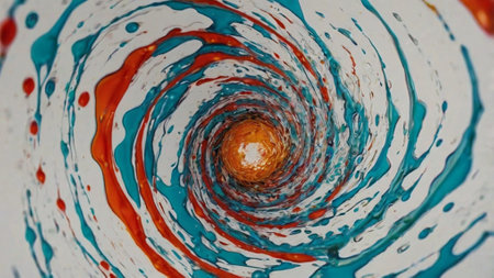 Abstract colorful background. 3d rendering, 3d illustration. Computer digital drawing.の写真素材