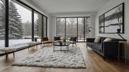 Modern bright interiors apartment 3D rendering computer generated image not photos