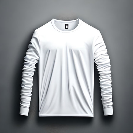 Blank white t-shirt template on dark background. Mock up, 3D Renderingの写真素材