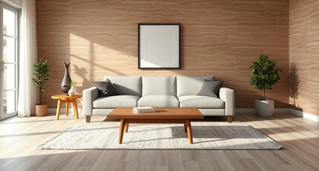 modern bright interiors apartment Living room illustration 3D rendering computer generated image