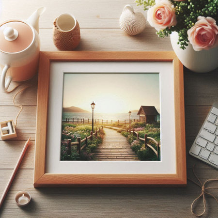Summer Holiday Vacation Traveling Trip Relaxation Concept. Photo Frameの写真素材