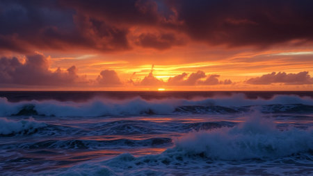 Sunset on the Atlantic Ocean, Tenerife, Canary Islands, Spain