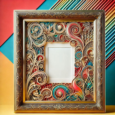 Photo frame on the colorful background. Photo frame on the colorful background.の写真素材
