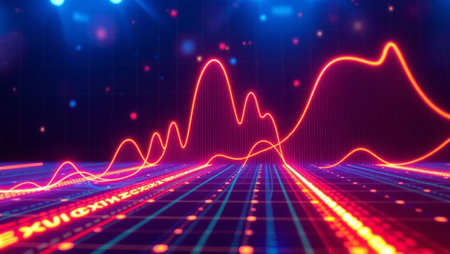 3d illustration of abstract digital sound wave background. Music concept.