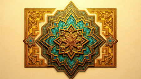 Detail of decoration in the Mosque of Mecca, Saudi Arabiaの写真素材