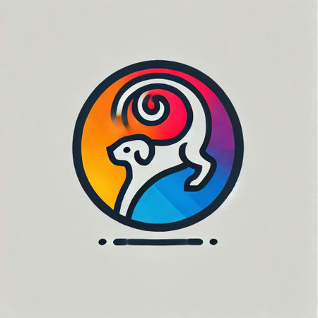 Colorful logo for pet shop, veterinary clinic, pet shop.