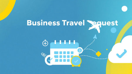 Business Travel Trip Vacation Destination Concept. Flat Design Vector Illustrationの写真素材