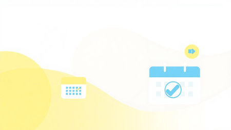 Illustration of a calendar with a check mark and a video playerの写真素材