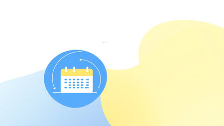 Calendar icon on abstract background with copy space. Vector illustration.の写真素材