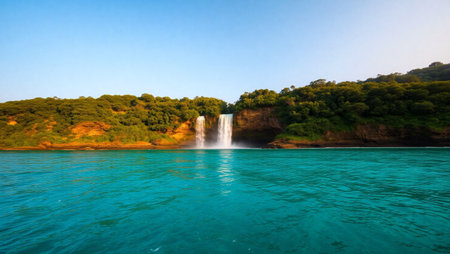 Waterfall in Krka National Park, Dalmatia, Croatiaの写真素材