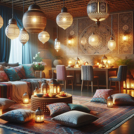 Luxury interior of the living room. 3D render.の写真素材