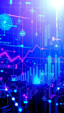 Stock market financial indicator background. Abstract stock market financial indicator background....