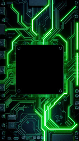 Circuit board background. Electronic computer hardware technology. Motherboard digital chip. Tech...