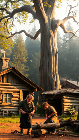 Member of history club Golden Capricorn wears historical costume during historical reenactment of Kiev Liberation in 1943 in Kiev, Ukraineの写真素材