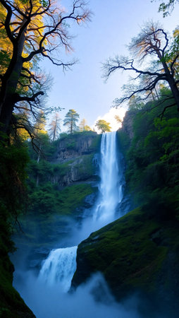 Takachiho waterfall in Nagano Prefecture, Japan
