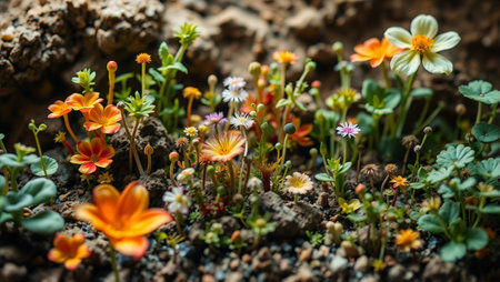 Little flowers in the garden, Thailand. (Selective focus)の写真素材