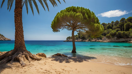 Pine tree on the beach
