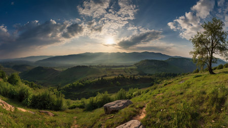 Beautiful summer landscape in the Carpathian mountains. Ukraine.