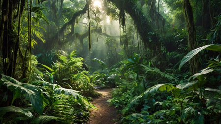 Pathway in the rainforest