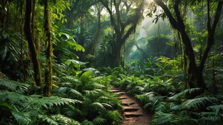 Trail in the rainforest
