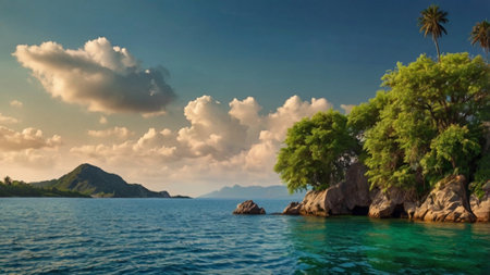Panoramic view of the island of Koh Samui, Thailand