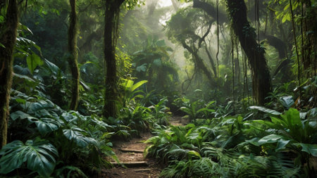 Tropical rainforest in Costa Rica, Central America, South America
