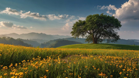 Beautiful panoramic view of the national parkの写真素材