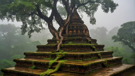 Ancient pagoda in Bagan, Myanmar. Bagan is a UNESCO World Heritage Site.